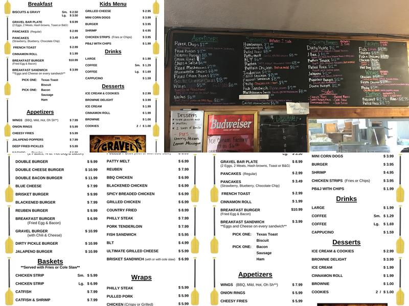 The Gravel Bar & Grill Menu
