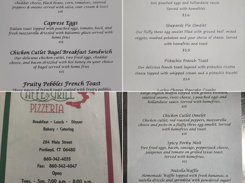 Melilli Cafe & Grill Menu