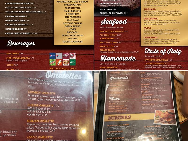 Grillo's Cafe Menu