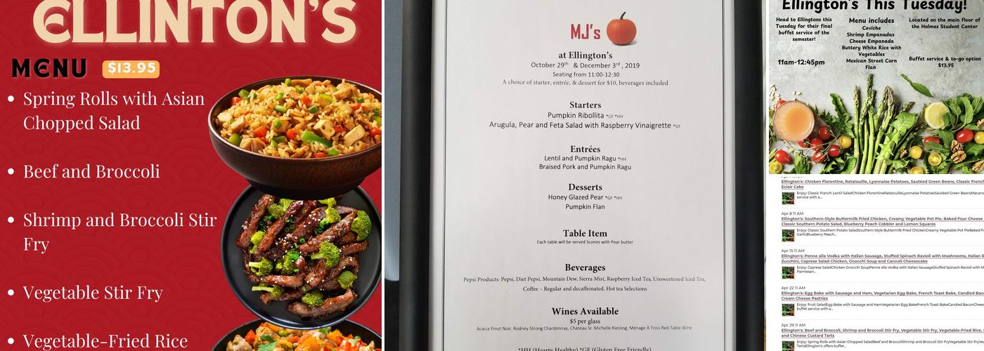 Ellington's Restaurant Menu
