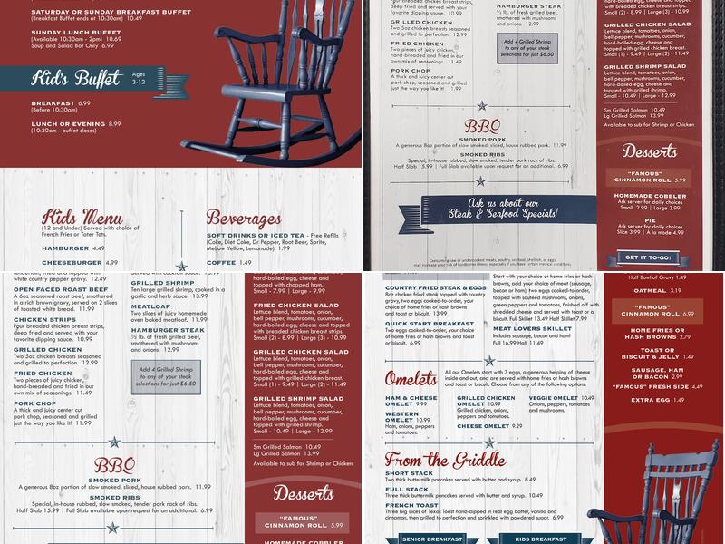 Rocking Chair Restaurant Menu
