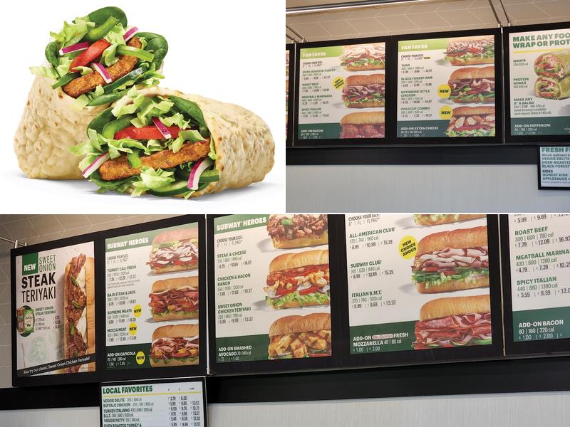 Subway Menu