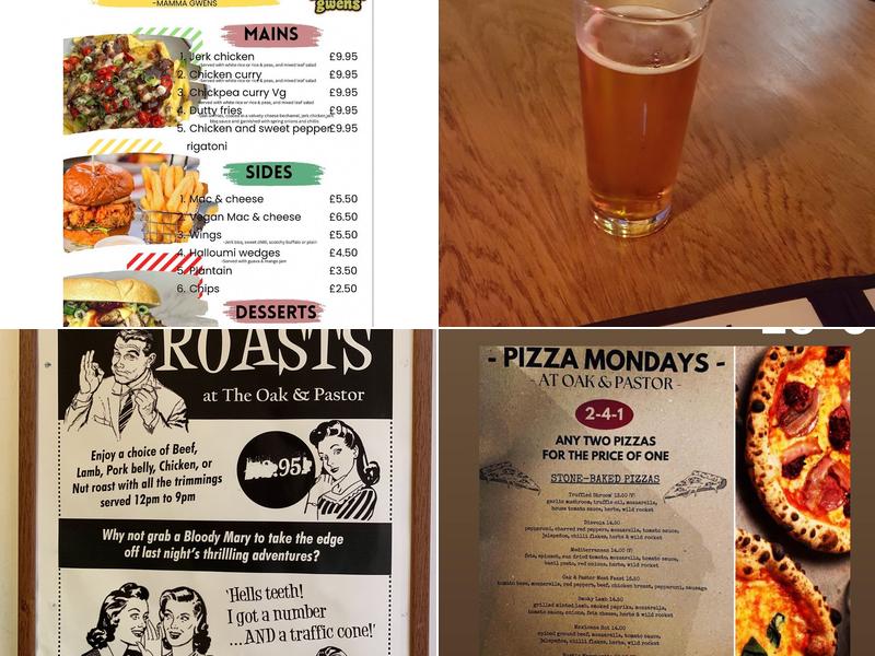 Oak & Pastor Menu