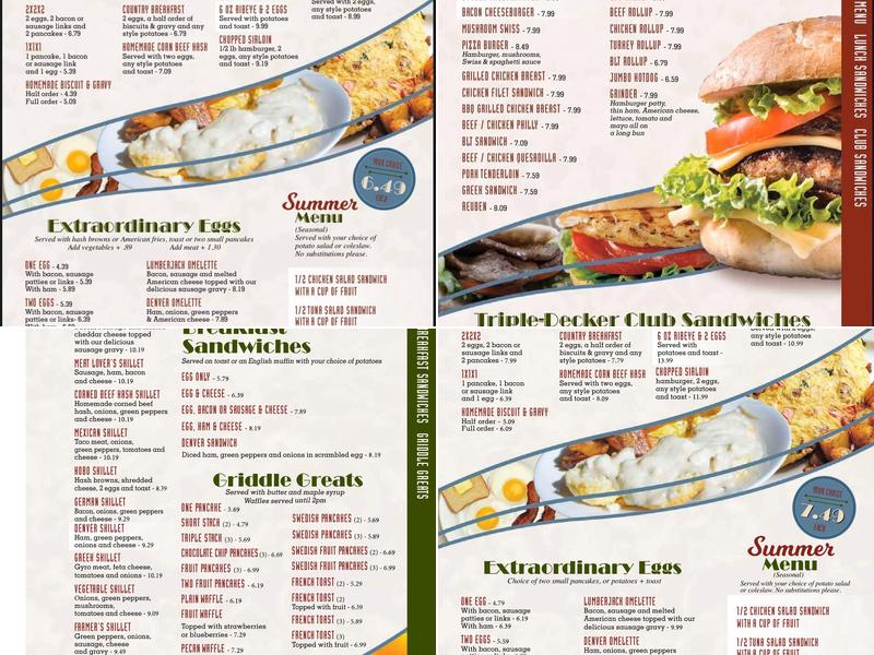Cherry Valley Cafe Menu