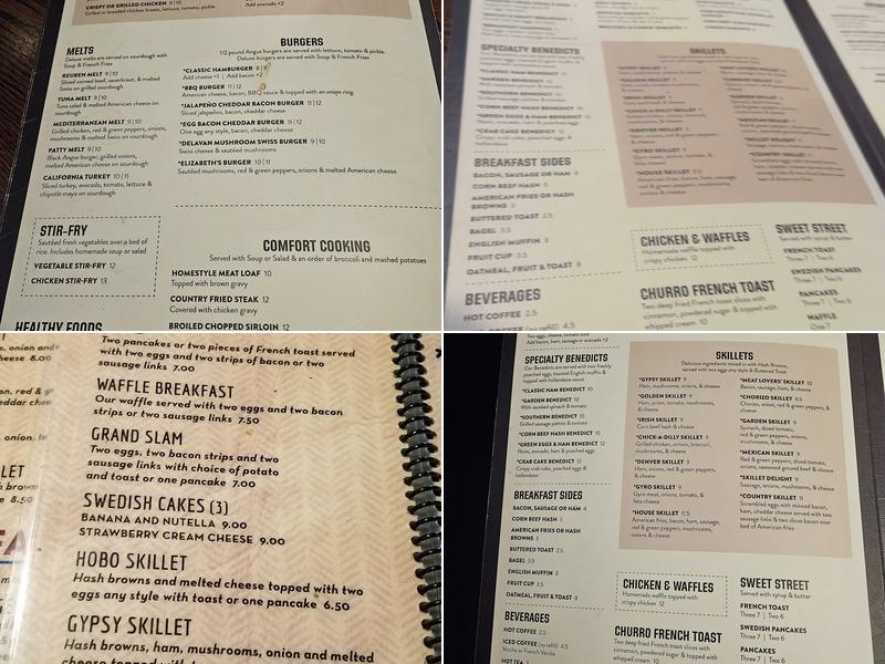 Elizabeth's Cafe Menu