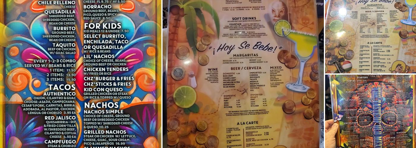 Cesar's Old Mexico Menu