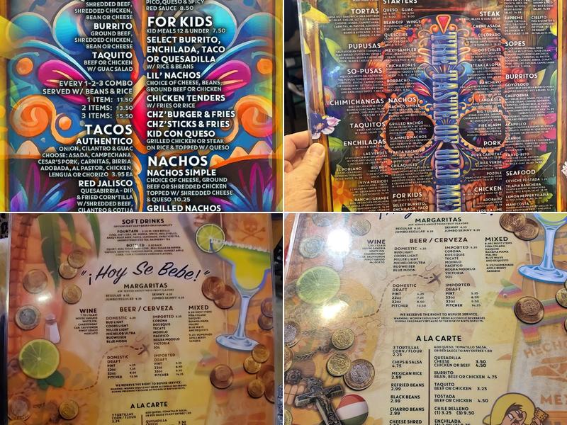 Cesar's Old Mexico Menu