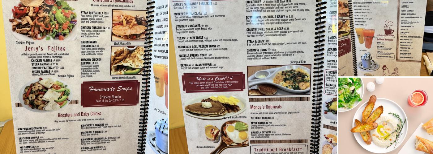 Jerry's Cafe Menu