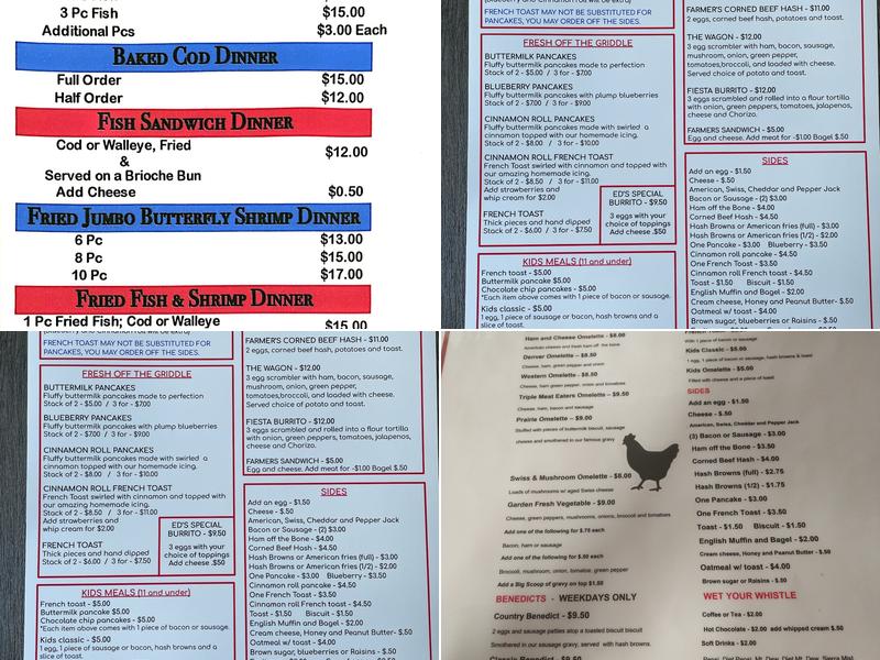 Garden Prairie Cafe Menu