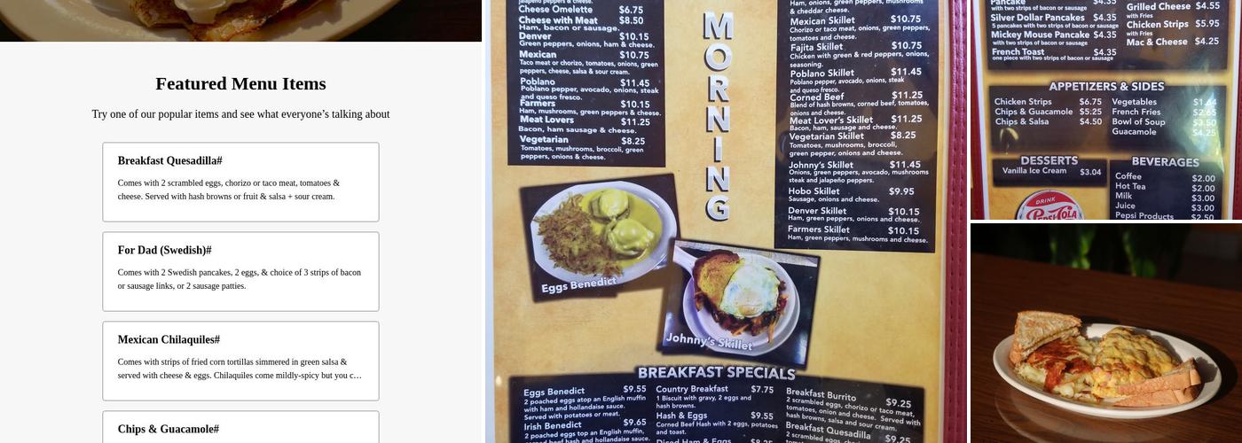 Johnny's Cafe Menu
