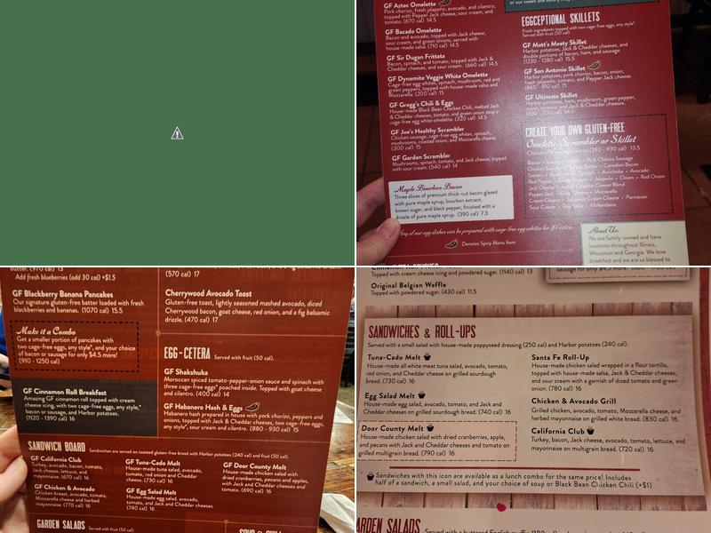 Egg Harbor Cafe Menu