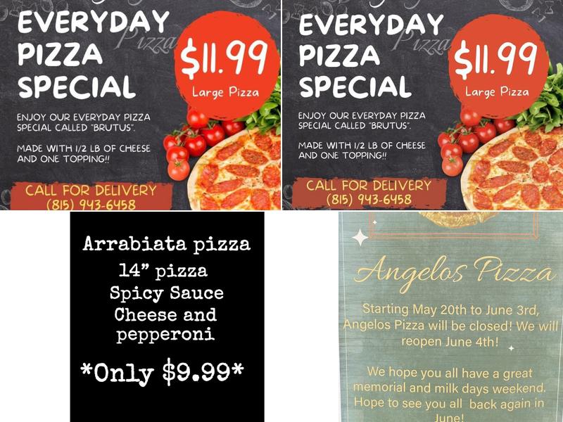 Angelo's Pizza Menu