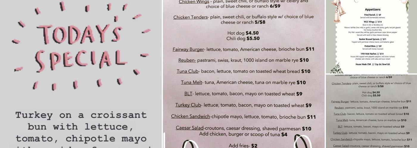 Fairway Grill LLC Menu