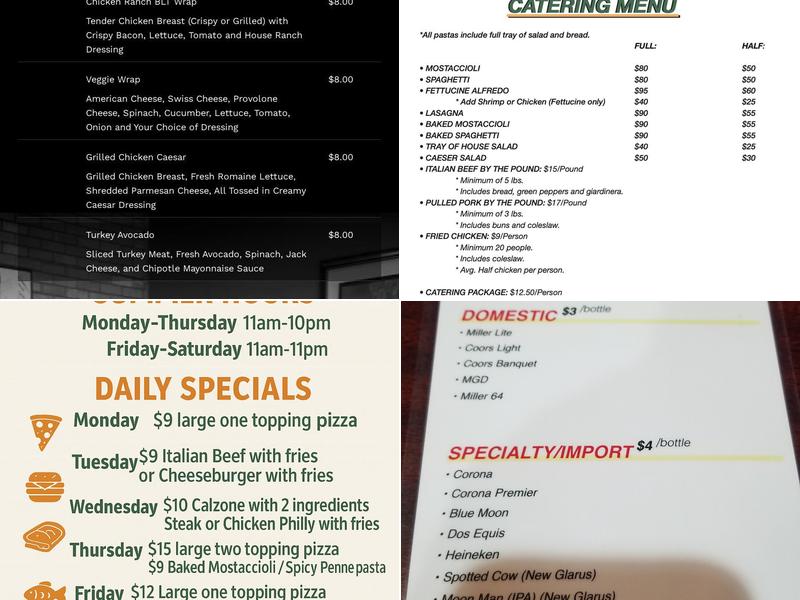 Nayeli's Pizza & Restaurant Menu