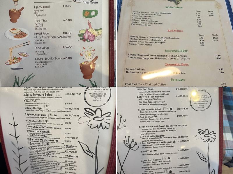 Aroy Thai Garden Menu