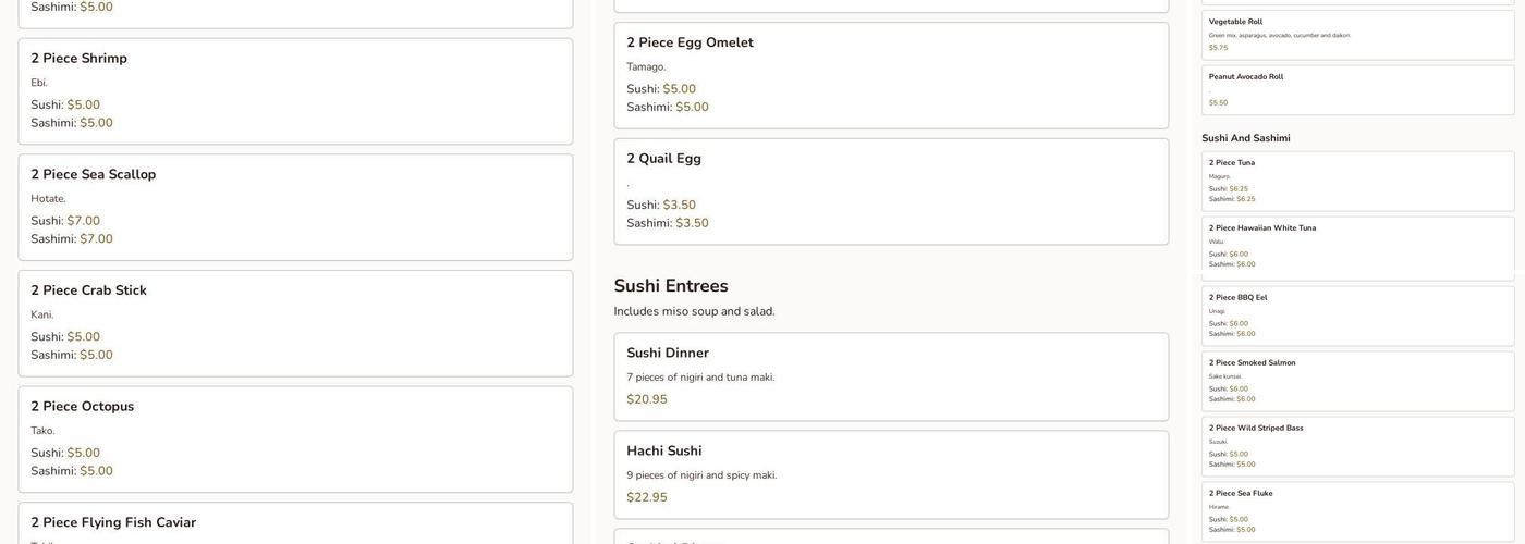 Hachi Menu