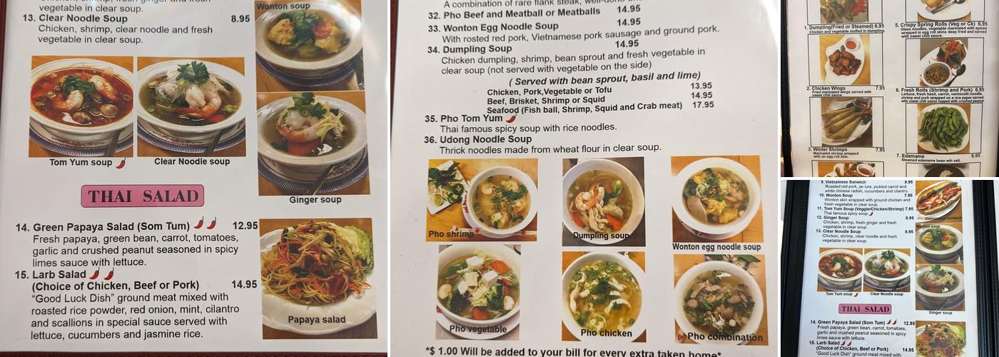 Pho 170 Menu