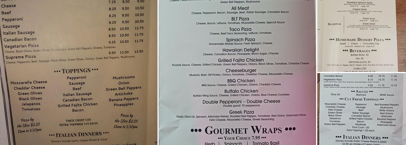 Cucina Menu
