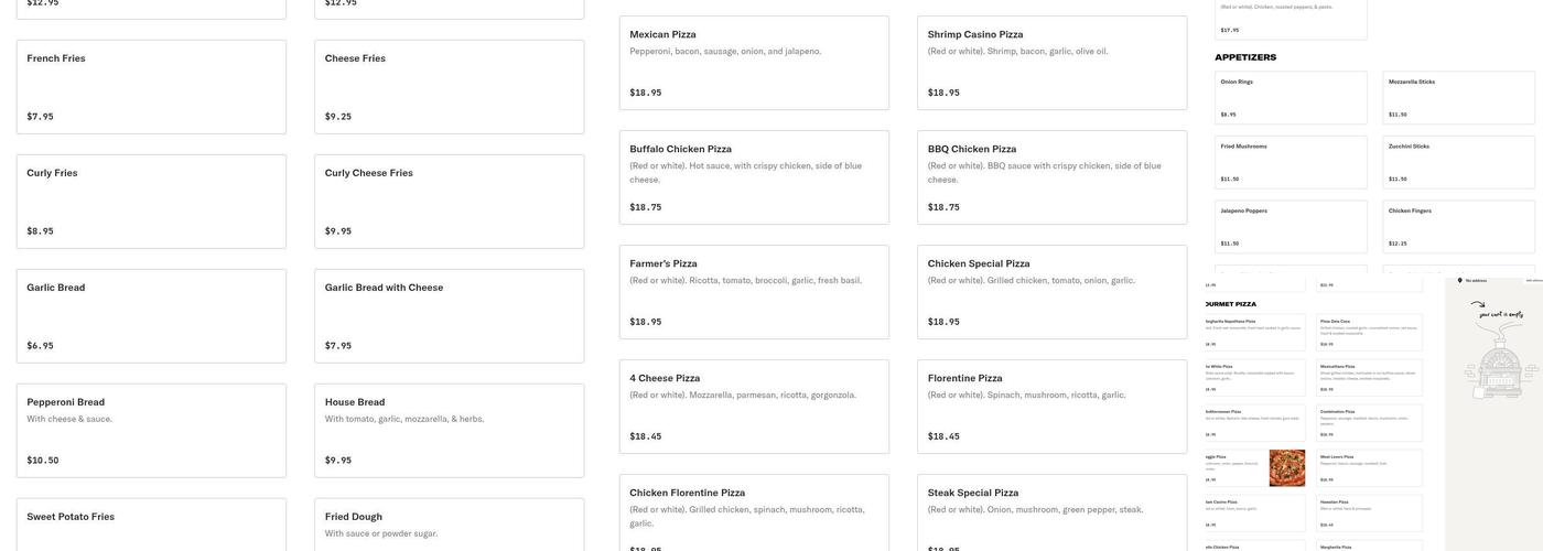 Wallingford Pizza House Menu