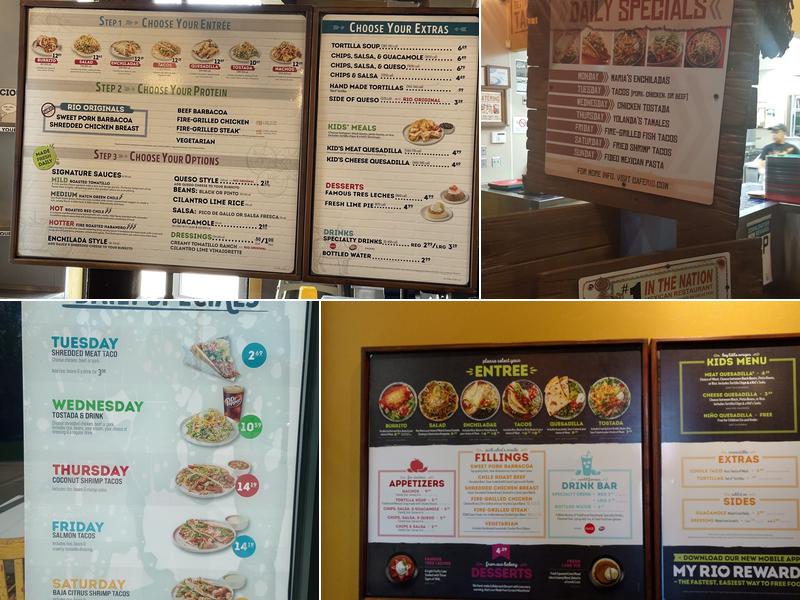 Cafe Rio Fresh Modern Mexican Menu