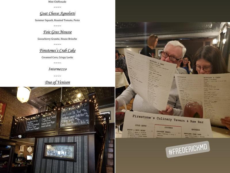 Firestone's Culinary Tavern Menu