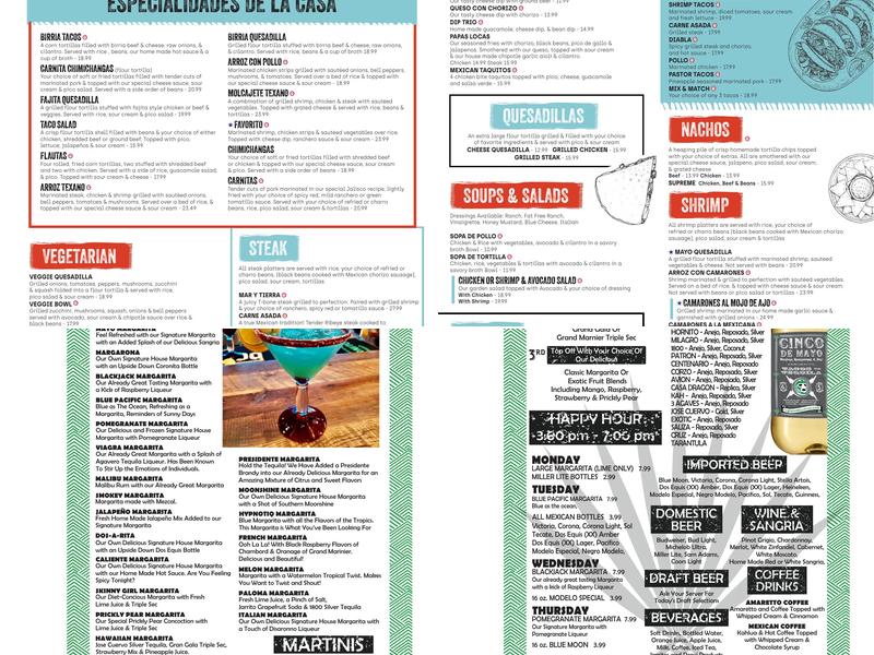 Cinco de Mayo - Middletown Menu