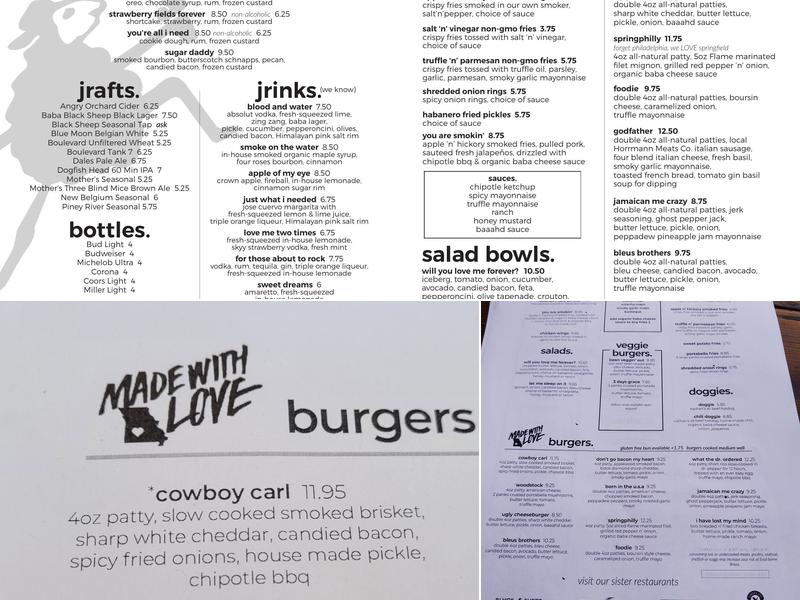 Black Sheep Burgers and Shakes Menu