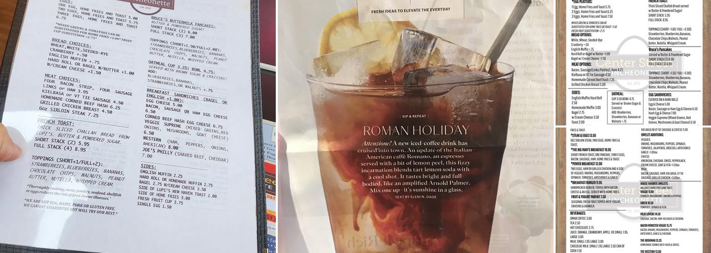 Wallingford Center Street Luncheonette Menu