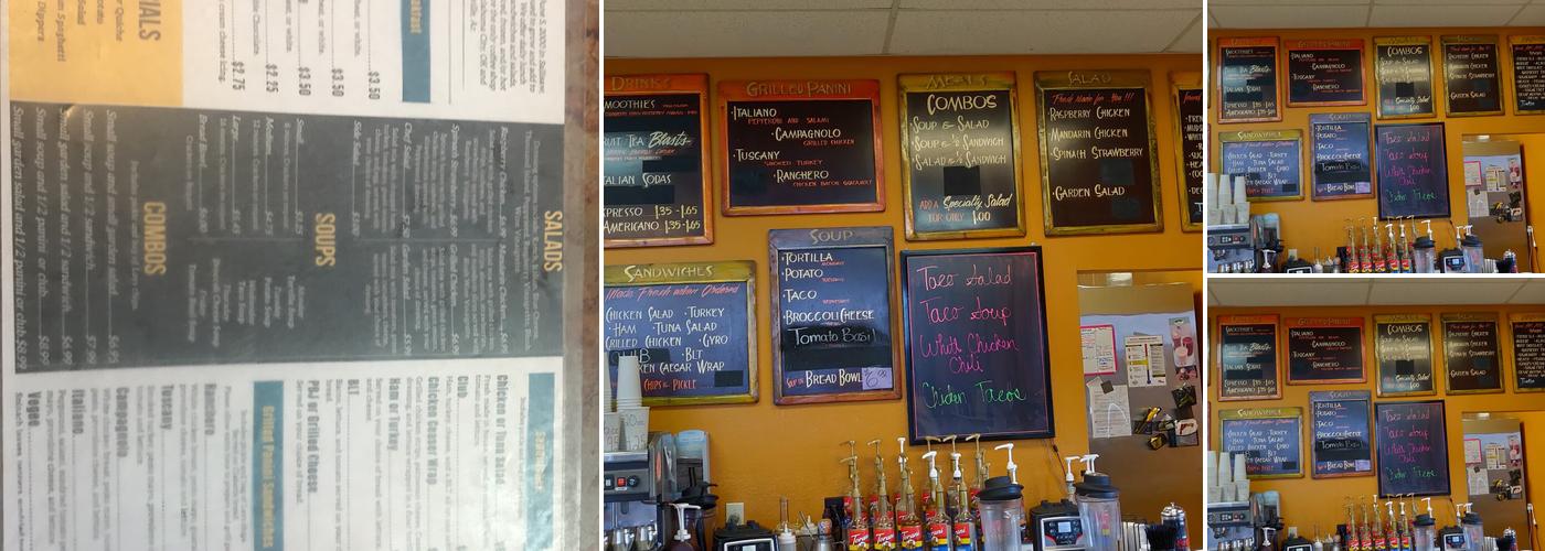 Aromas Coffee Shop Menu