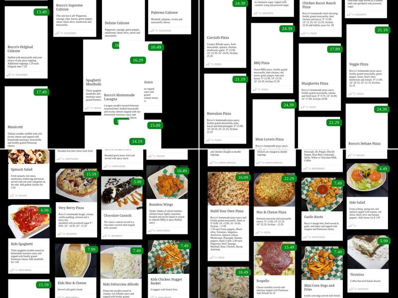 Rocco's Italian Kitchen Menu