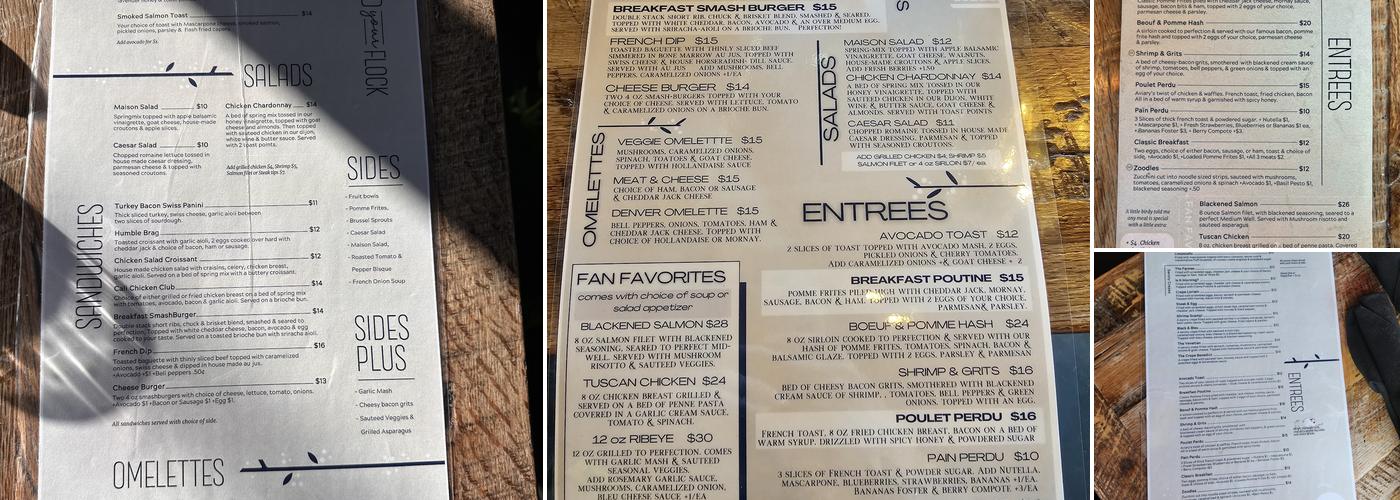 Aviary by Lavender Falls Cafe Menu