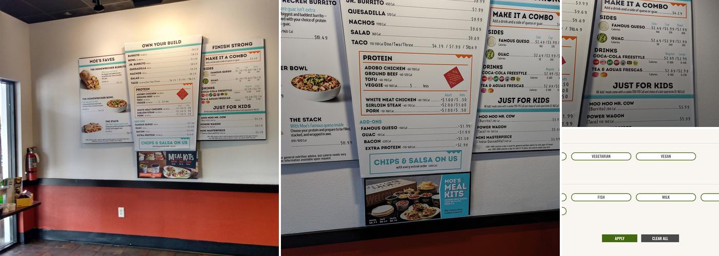 Moe's Southwest Grill Menu