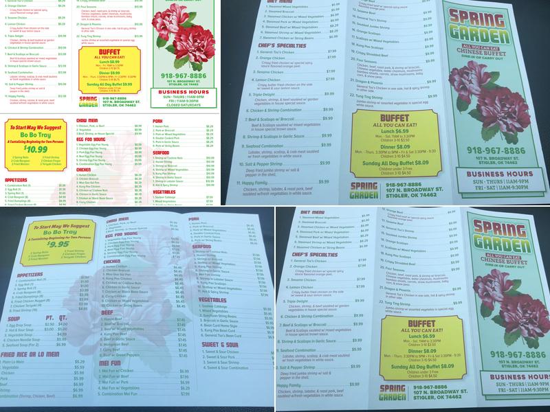 Spring Garden Menu