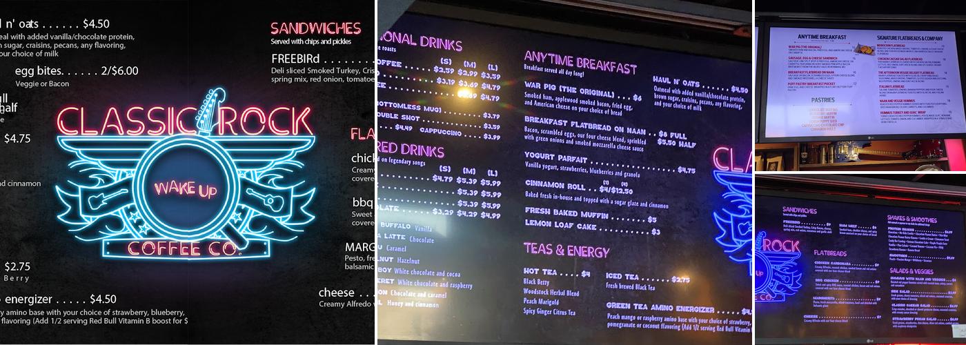 Classic Rock Coffee Co. Menu