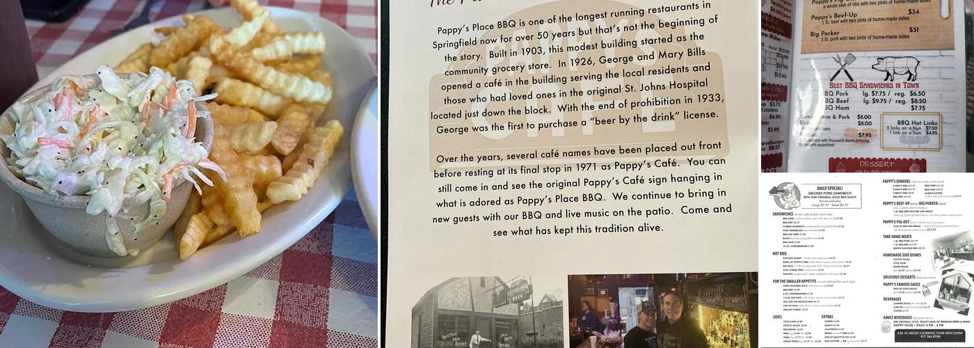 Pappy's Place Menu