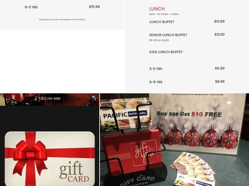 Pacific Buffet & Grill Menu