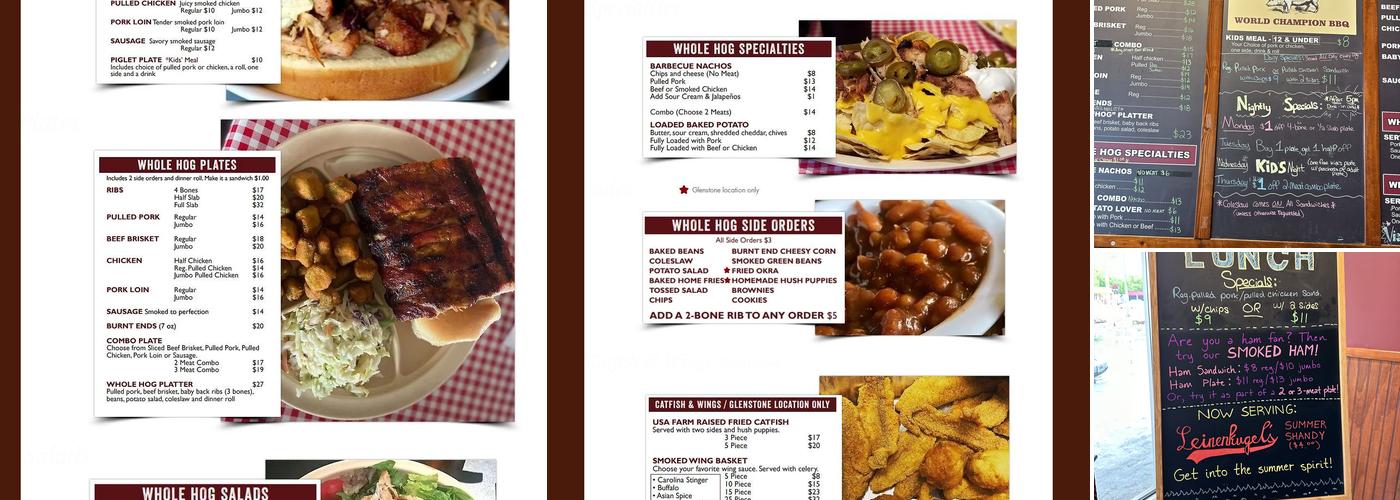 Whole Hog Café Menu