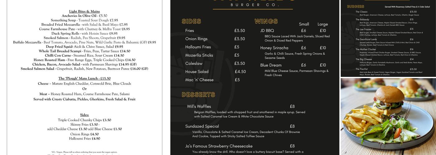 The Plough Inn Menu