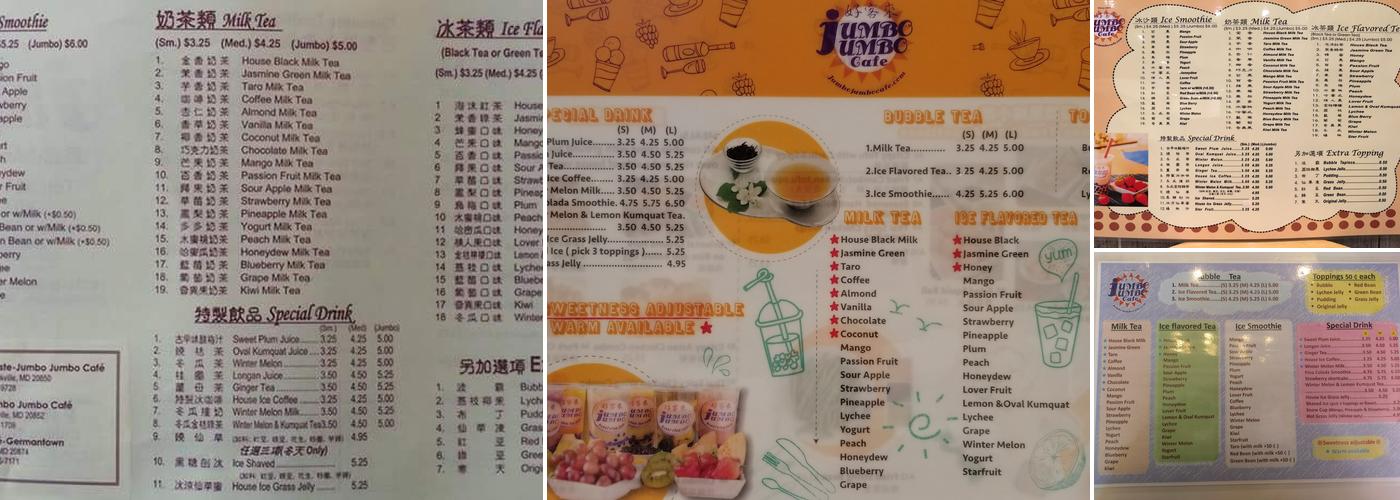 Jumbo Jumbo Cafe Germantown Menu