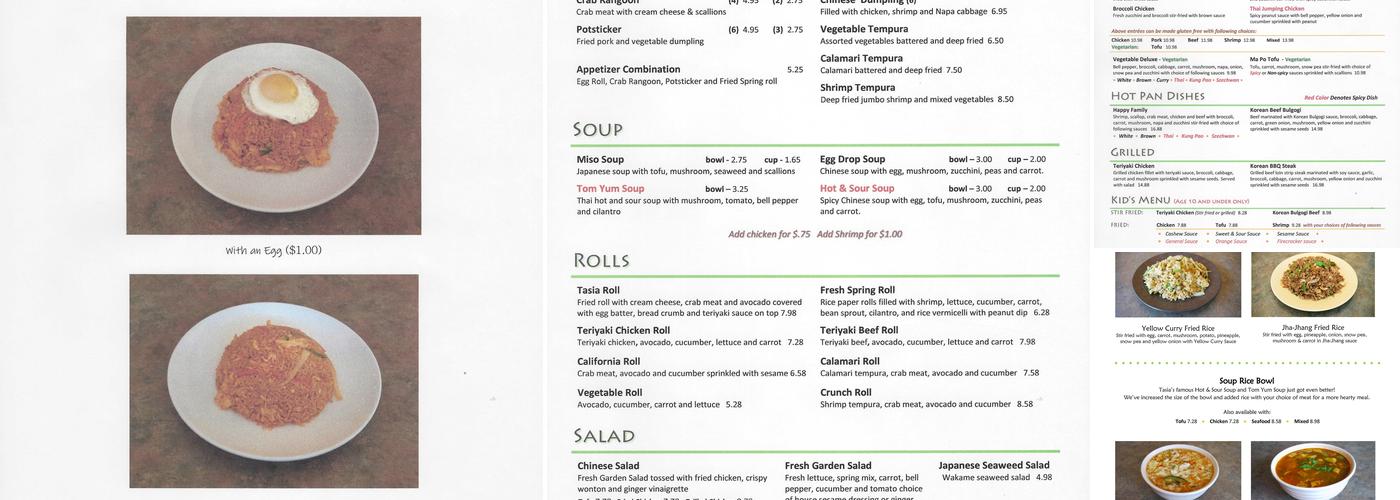 Tasia Menu