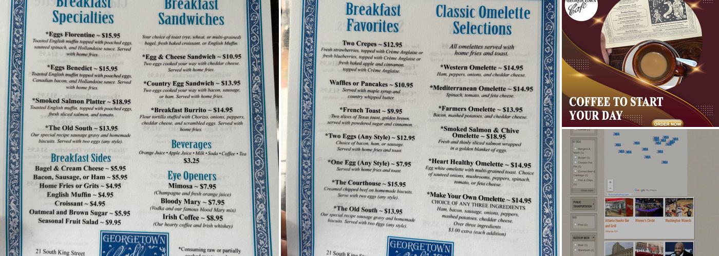 Georgetown Cafe Menu