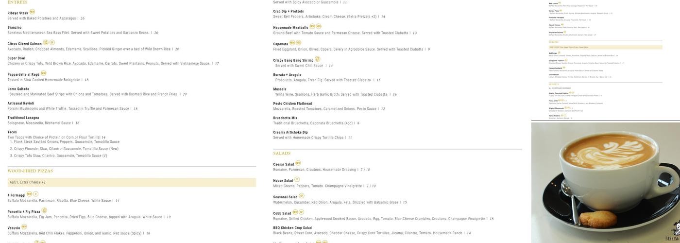 Barking Mad Menu