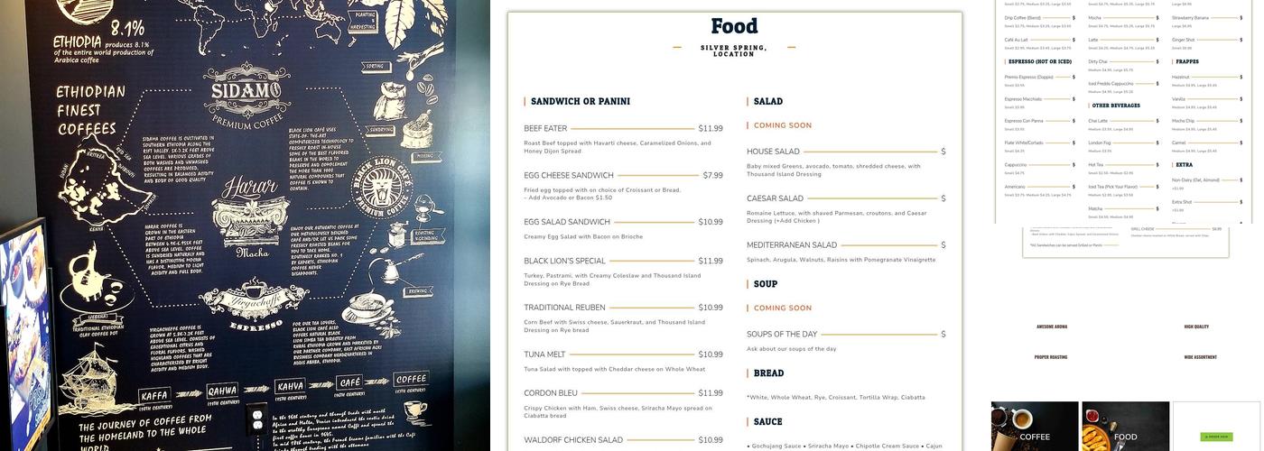Black Lion Coffee & Café Menu