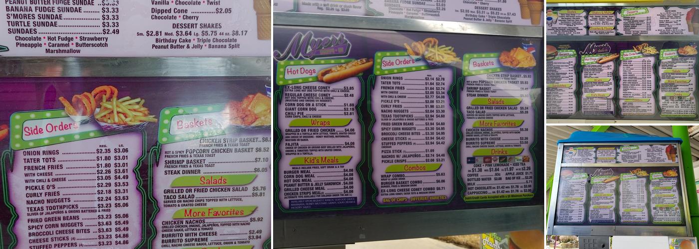 Myers Drive-In Menu