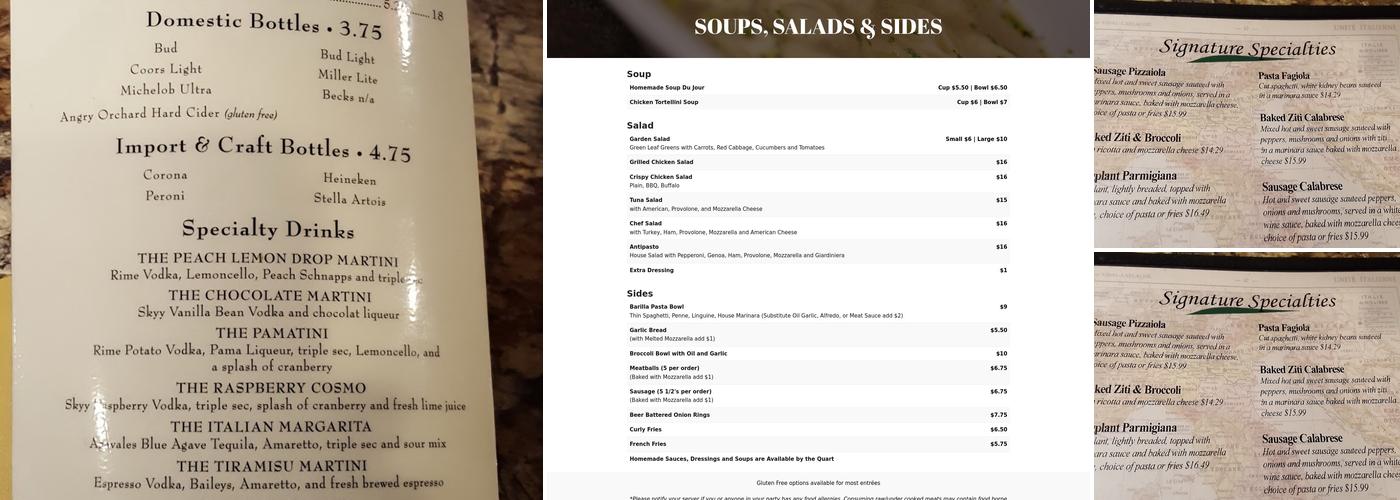 Fazio's Ristorante & Pizzeria Menu