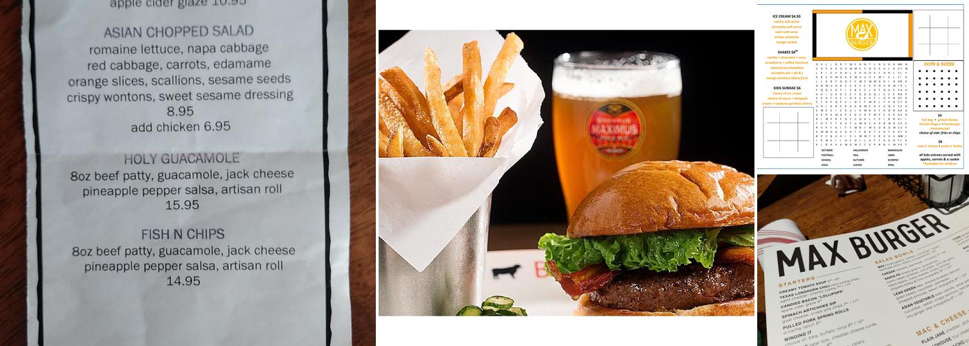 Max Burger Menu