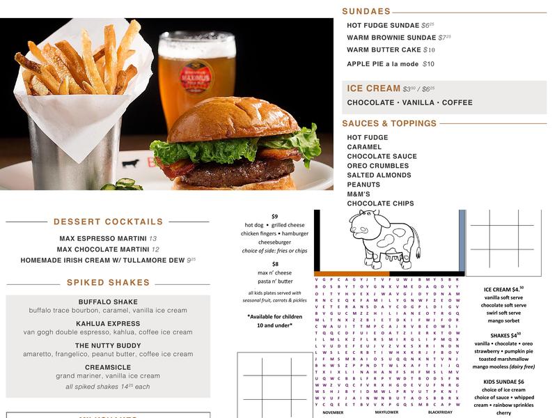 Max Burger Menu