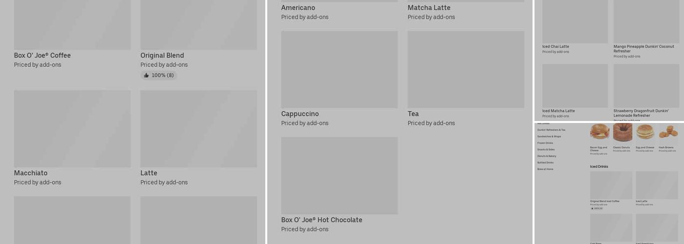 Dunkin' Menu