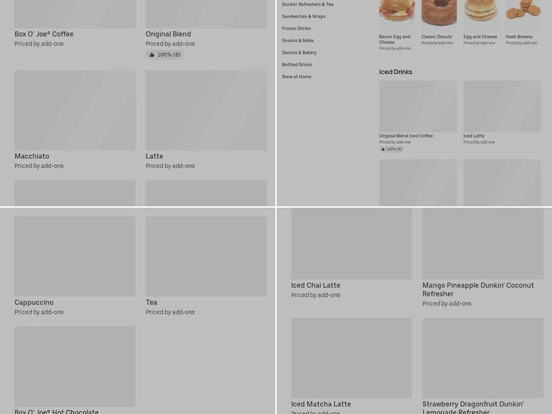 Dunkin' Menu