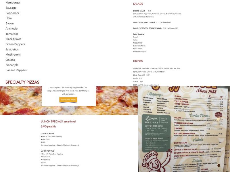 Pizza House Menu